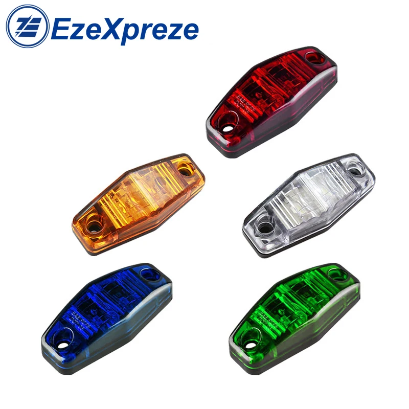 

1pc 12V Car LED Side Marker Light Lamp 2.5 Inch Clearance Red Blue Amber Truck Side Indicator Turn Trailer