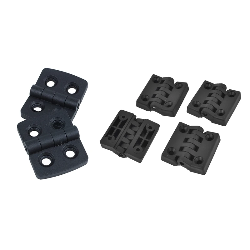 14 Pcs Reinforced Black Plastic Door Hinges 40Mm X 30Mm & 40 X 40 Mm