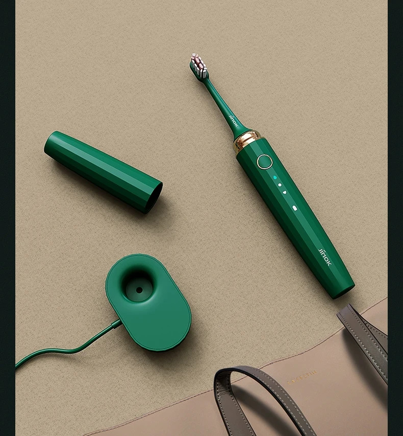 JIMOK-소닉 전동 칫솔, 울트라 소닉 자동 업그레이드 USB 충전식 고속 충전 성인 방수 칫솔 (K3)