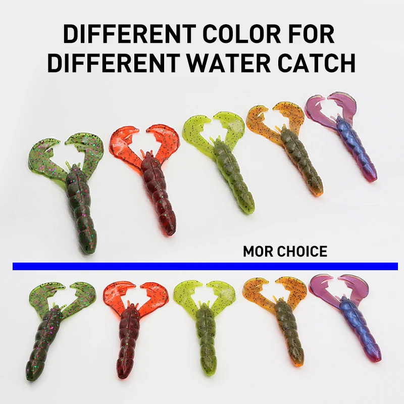KESFISHING Soft bait Isca Artificial Rage Tail Craw 4 inch Crawfish Add Salt Pesca Bass Fishing Lure Tackle Salts