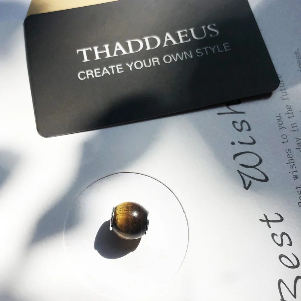 Beads Charm Brown, 925 Sterling Silver Tiger Eye Jewelry Karma European Accessories