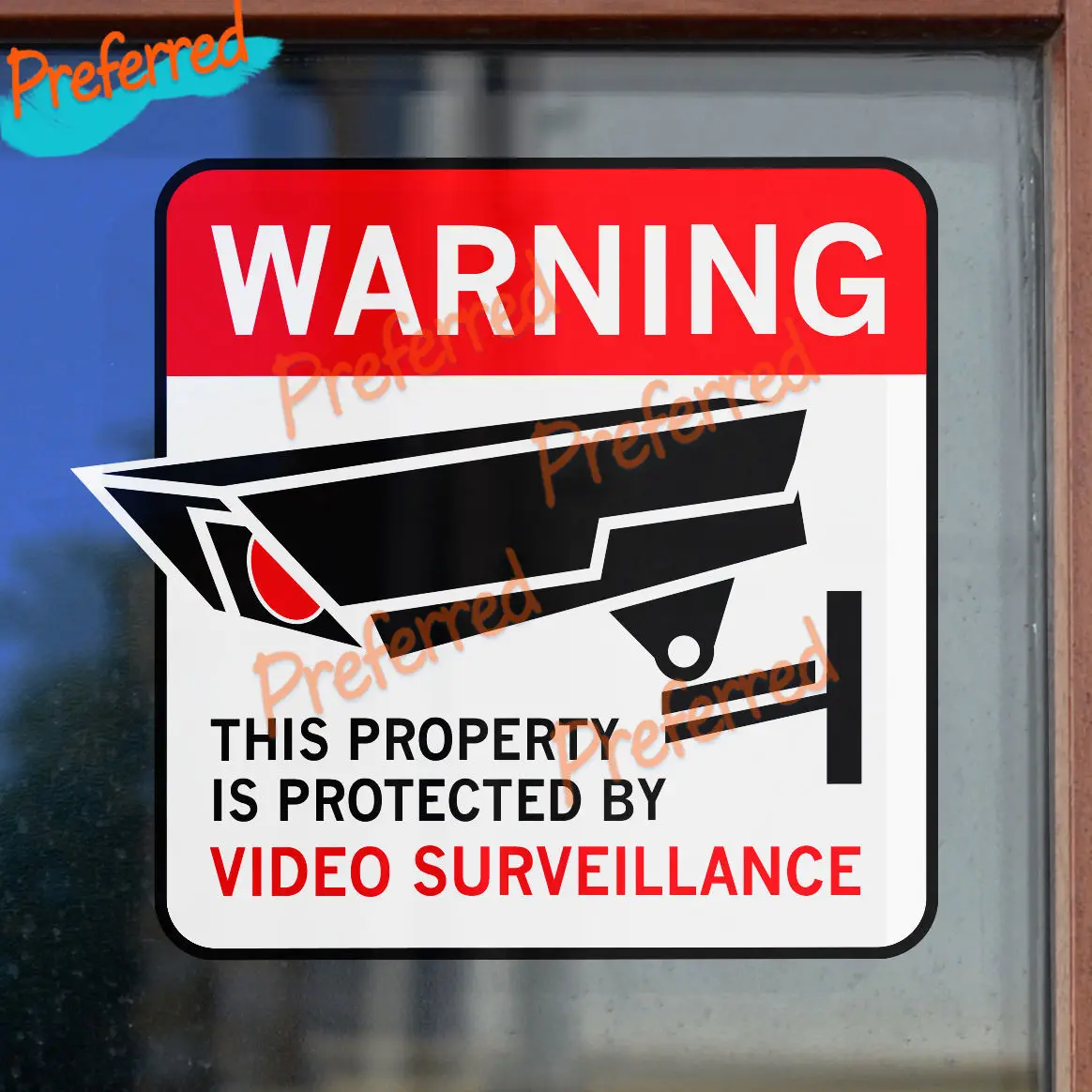 24H TV VIDEO SURVEILLANCE STICKER House Security Camera Alarm Warning Decal Vinyl Cover Scratches Waterproof PVC