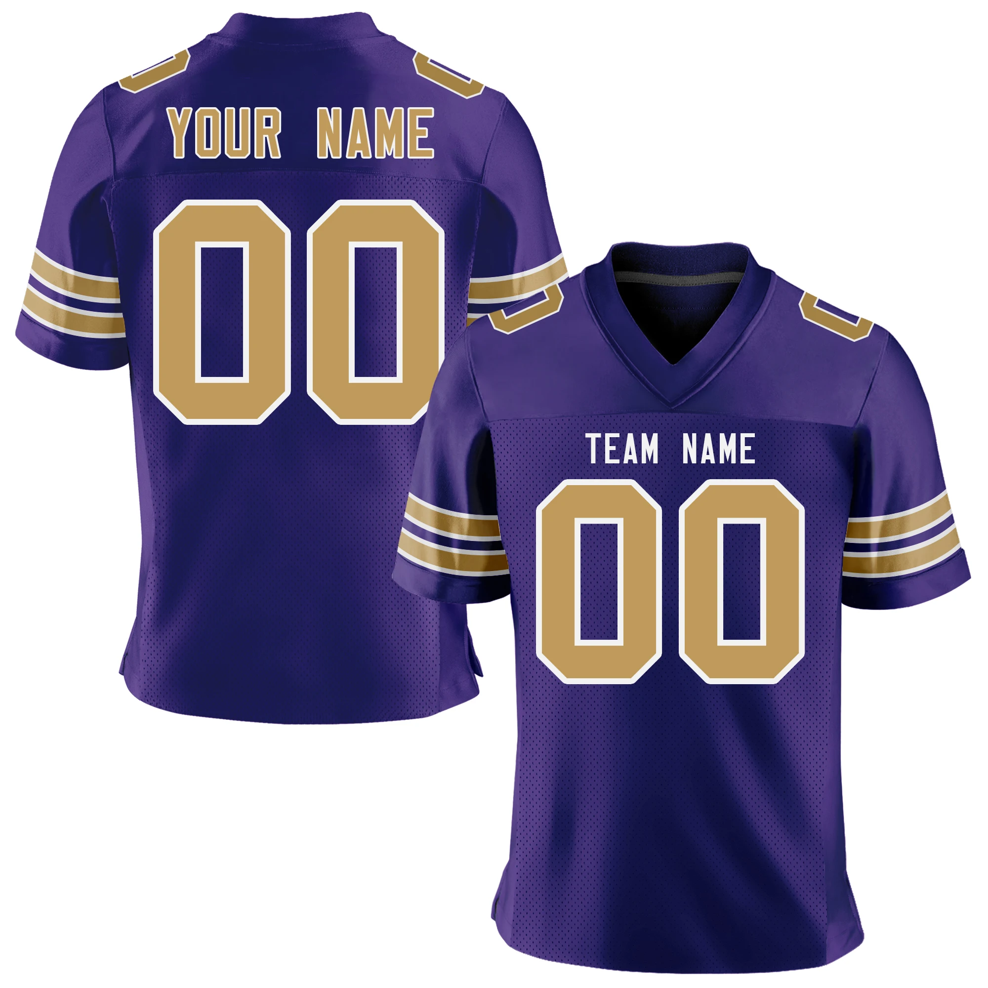 Custom American Football Wear Stitched Team Name Number Rugby Match Training Clothing Fan Football Shirt for Adults