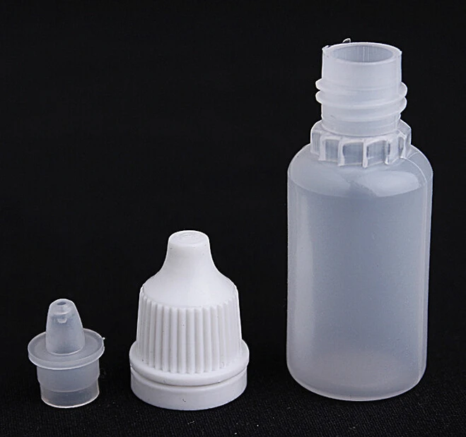 10 ml lege plastic druppelflesjes containerflesjes, pak voor oplosmiddelen, lichte oliën, verf, essentie, oogdruppels, zoutoplossing