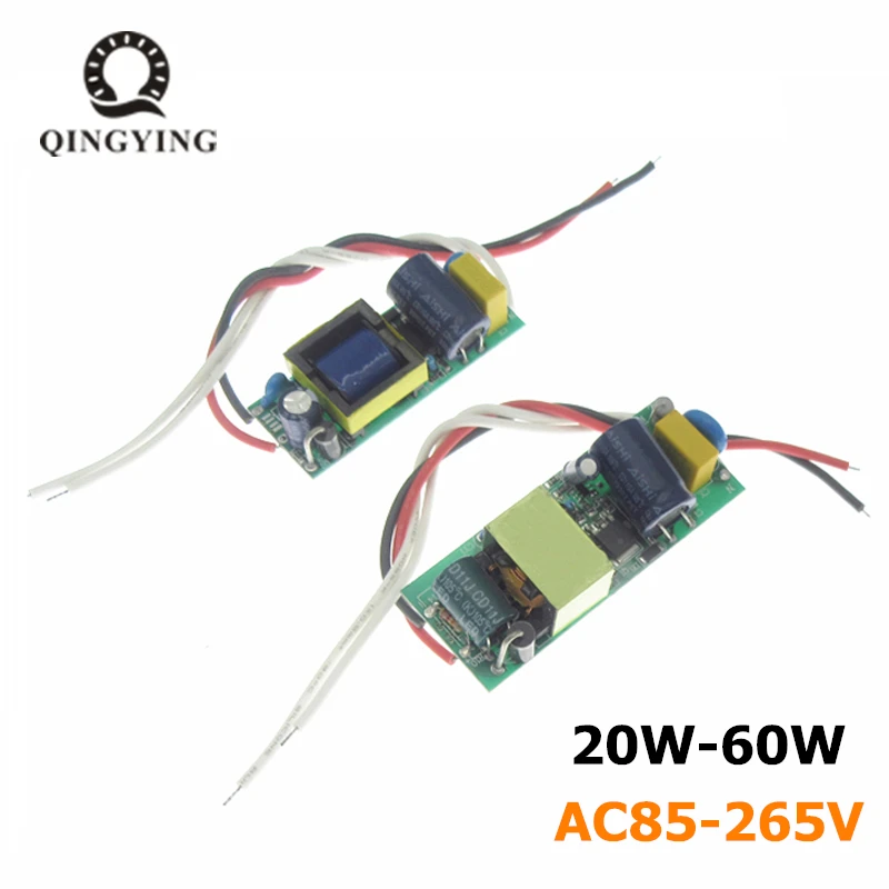 1-10szt 20W-60W Sterownik LED bez migotania Wysokiej jakości transformatory oświetleniowe 20W 30W 36W 40W 48W 50W 60W do zasilacza lampy LED