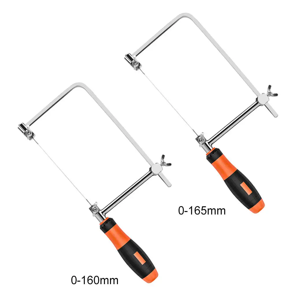 DIY Coping Saw Adjustable Woodworking Nonslip Handle Lightweight Portable Multifunctional Hand Saw Frame for Cutting Woodworking