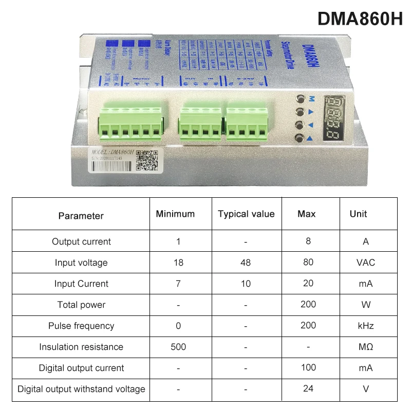 HBS57H DMA860H HBS86H Stepper Drive Open Loop Closed Loop Servo Controller With Digital Display , For Nema 34 Nema 23 Motor