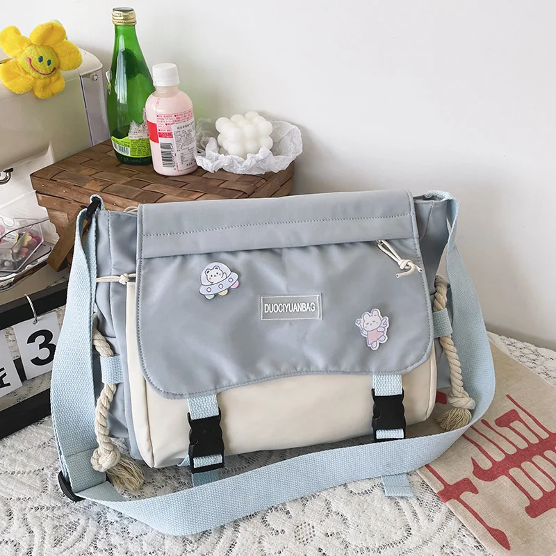 Ulzzang na co dzień duże torby damskie studenckie torby szkolne dla nastoletnich dziewcząt torba na ramię torba Crossbody damskie Bolsa Feminin