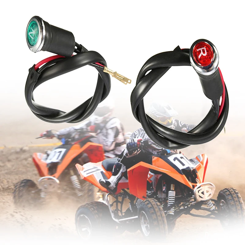 2 Pcs ATV Neutral & Reverse Light Gear Indicator For 90cc 110cc 125cc 150cc 200cc 250cc 300cc ATV Quad DC 12V 2 Colors