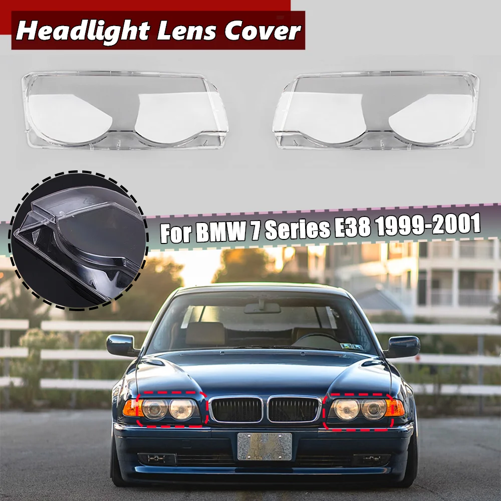 

Car Headlight Glass Cover Lampshade Head Lamp Clear Headlight Lens Shell For BMW E38 728i 730i 735i 740i 1999 2000 2001