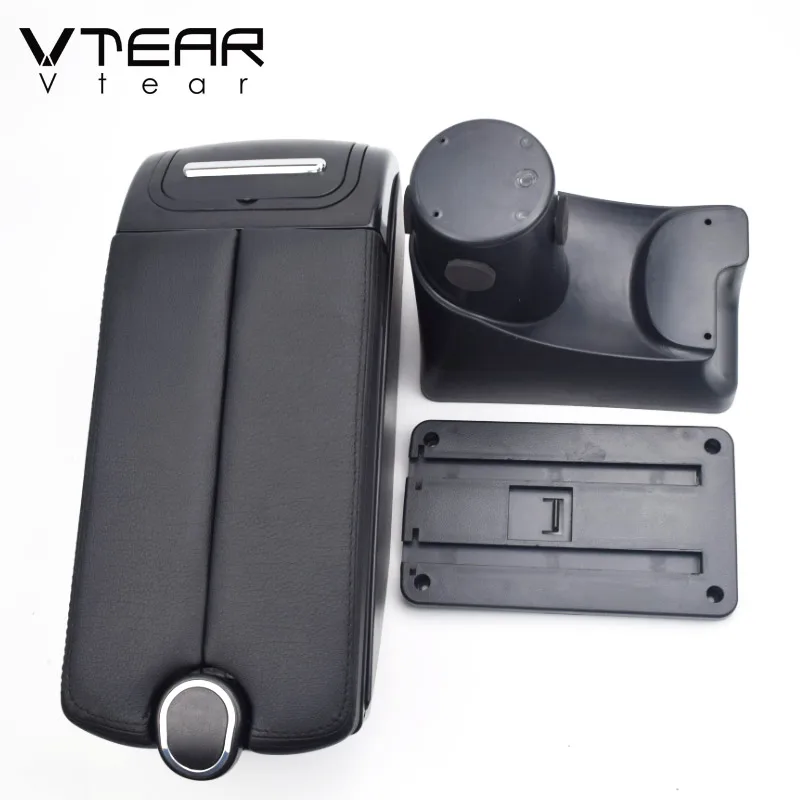 

Vtear Car Armrest Organizer USB Storage Box Leather Interior Center Console Decoration Accessories For Nissan Sunny Versa 2012