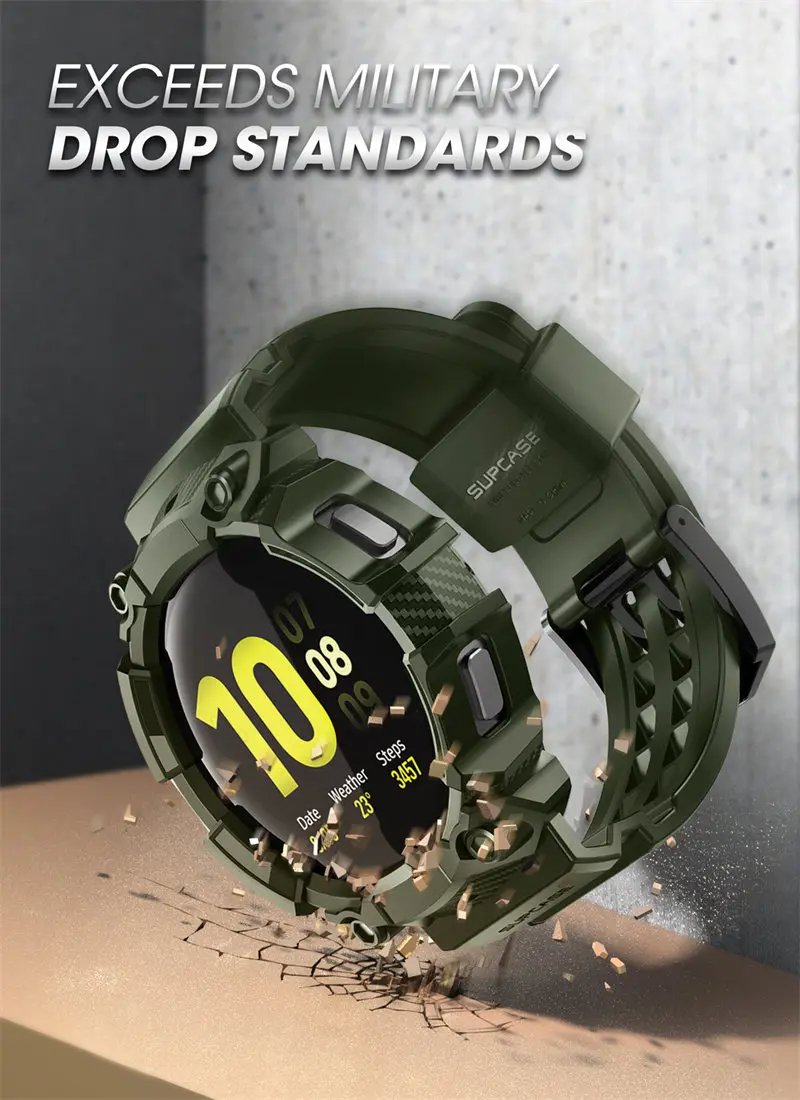 For Samsung Galaxy Watch 4 Case (44mm) SUPCASE UB Pro Rugged Protective Cover with Strap Watch Bands For Galaxy Watch 4