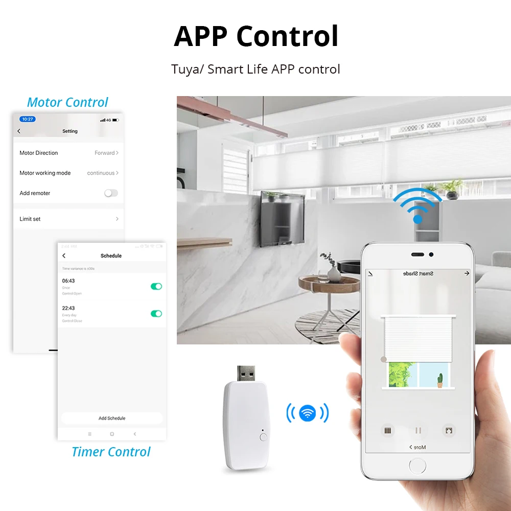 Zemismart Tuya WiFi Electric Cellular Shade Customized Honeycomb Blind Built in battery Alexa Google Home Timer Control