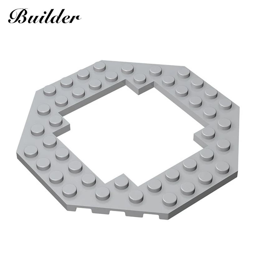 Little Builder 6063 4pcs Plate Special 10x10 Octagonal Open Center Building Blocks Parts Compatible Creativity Educational Toys