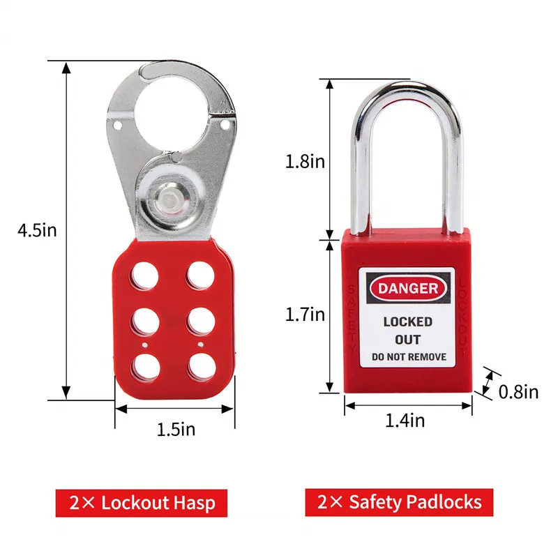 Lockout Tagout Kit - Safety Lockout Padlocks Loto Hasps Lockout Tagout Tags Loto Locks Set Electrical Lock Out Tag Out Kits