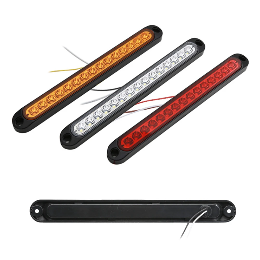 

15LEDs Red 12V/24V Stop Brake Light Bar Turn Signal Tail Lights for Truck Trailer Vans Boat