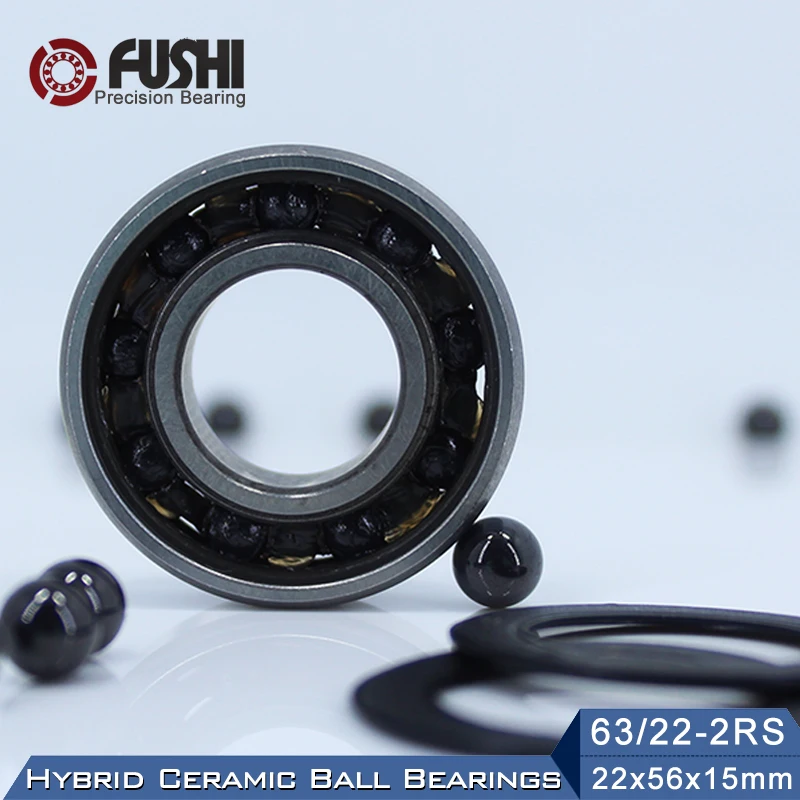 63/22 Hybrid Ceramic Bearing 22*56*15 mm ( 1 PC ) Race Bike Front Rear Wheel 63 22 2RS LUU Hybrids Si3N4 Ball Bearings 63/22RS