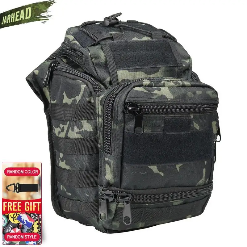 Tactical Fishing Camping Camouflage Bag Men Unisex Outdoor Sport Nylon Waterproof Chest Pack Cross body Single Shoulder Bag