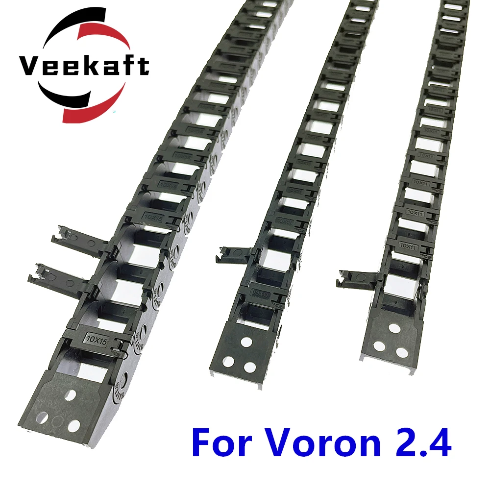 1 Set for VORON 2.4 Cable Chains Set Customized Open Drag Chain Black Open Type Wire Chains Voron 250 300 350 V2.4 Cable Carrier