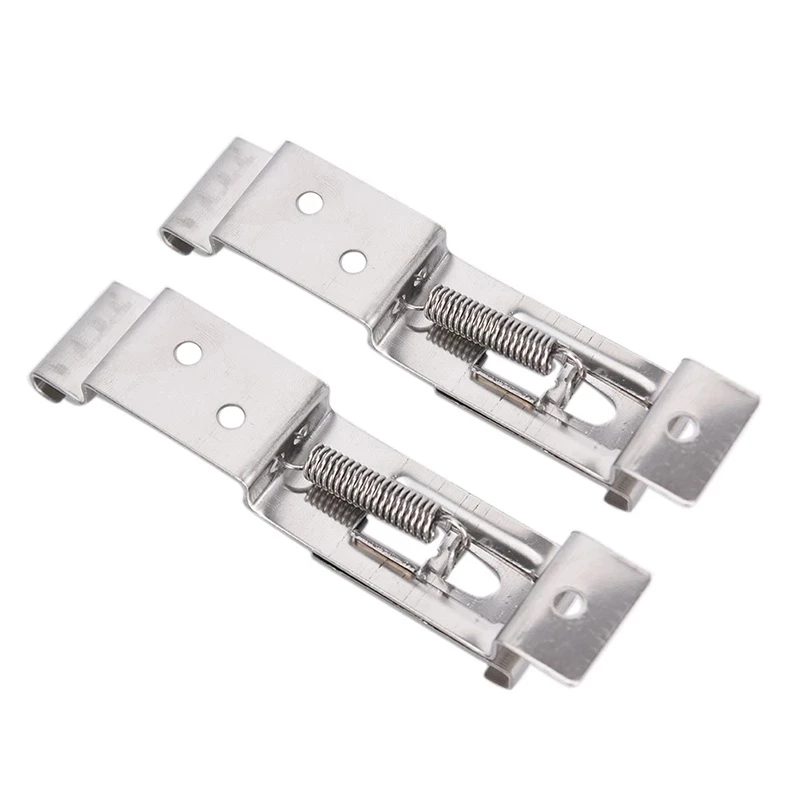 

2pcs Car License Plate Frame Holder Trailer Number Plate Clips Spring Loaded Stainless Steel Bracket Cars