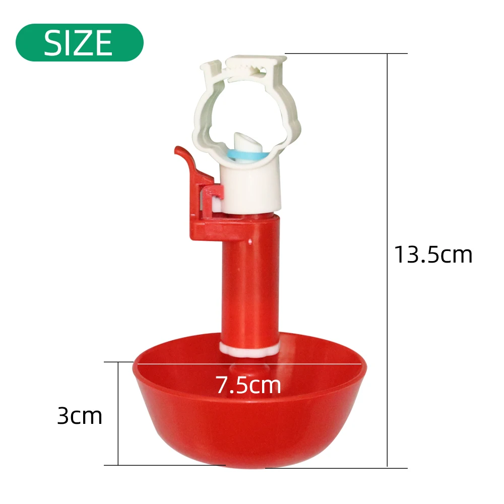 5/10Pcs Poultry Water Drinking Hanging Cups Chicken Hen Automatic Fowl Drinker Fountain Waterer For Farm Accessories Suppliers