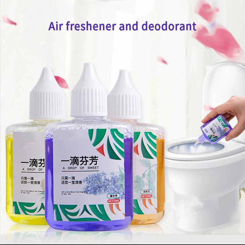 50ML ห้องน้ำ Liquid Air Freshener ห้องน้ำ Drop ธูปเครื่องกำจัดกลิ่นสำหรับห้องน้ำสัตว์เลี้ยง Nest อื่นๆกลิ่นรอบบ้าน