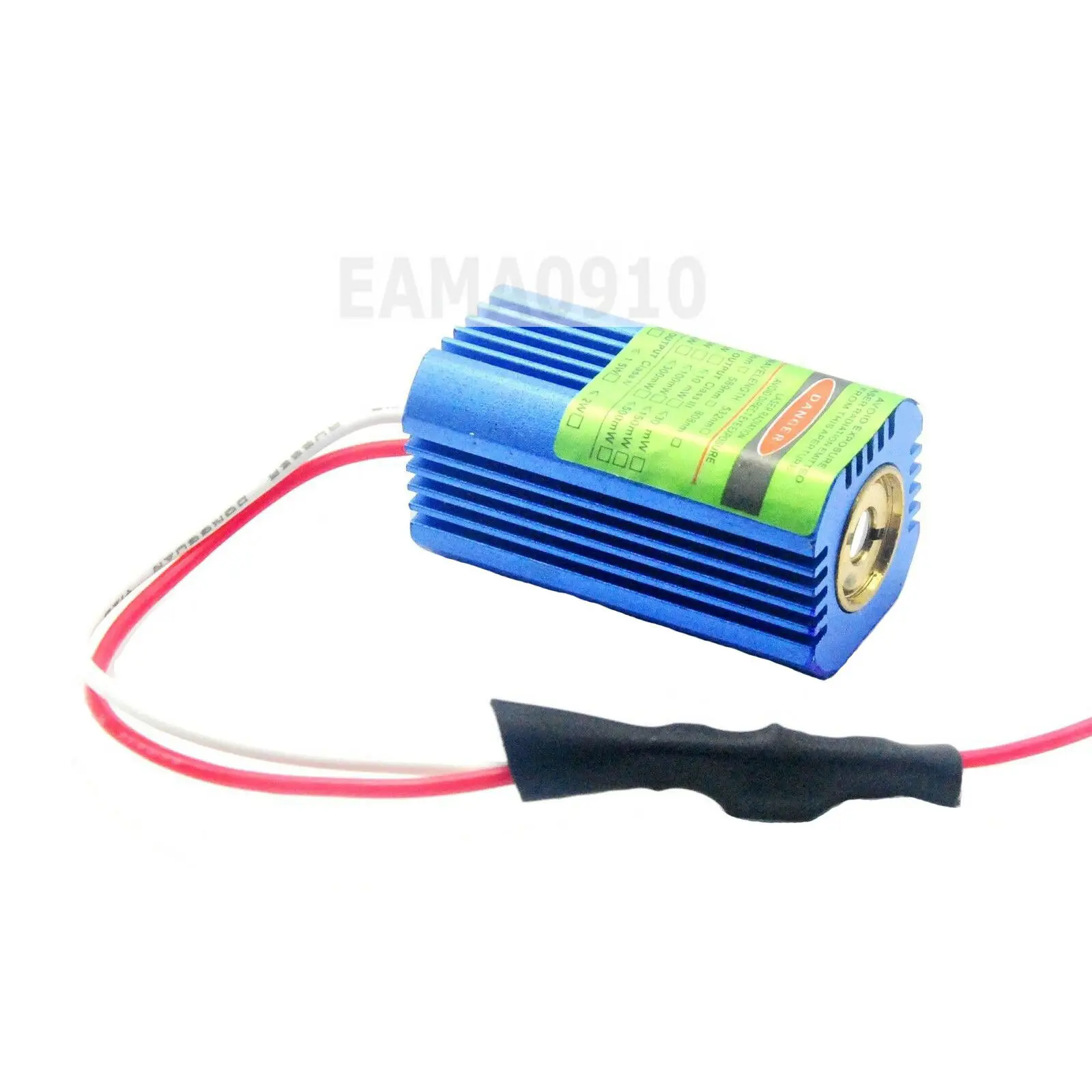 Modulo diodo Laser a raggio verde industriale 532nm 50mW Dot 12V 40x21mm con lente in vetro