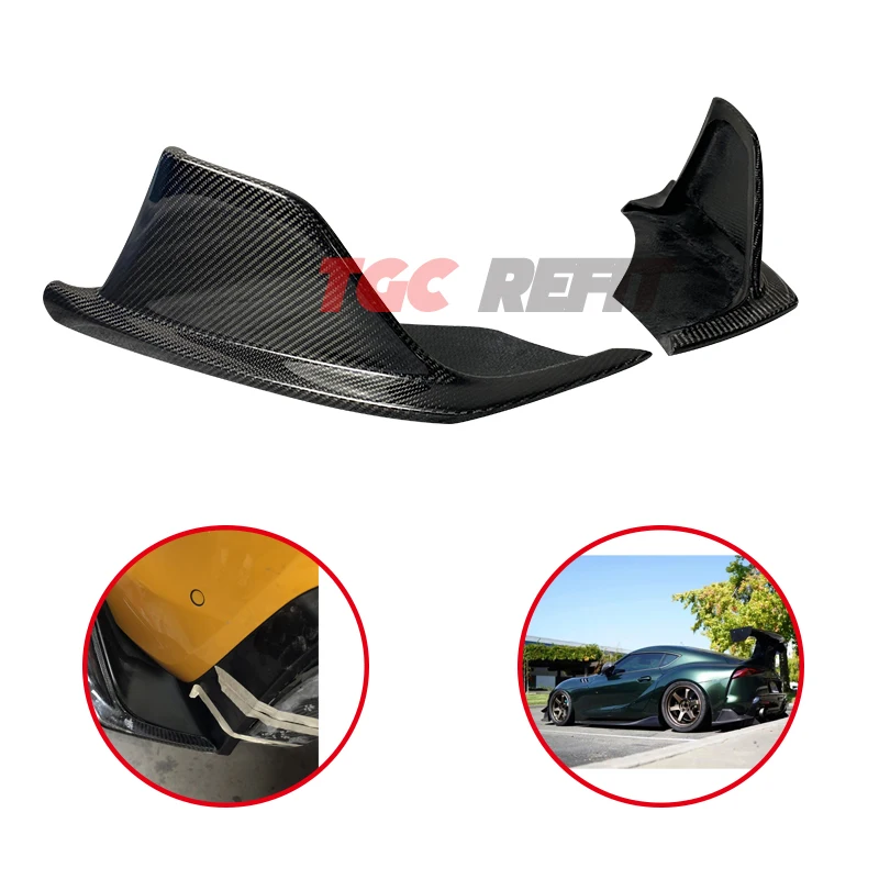 Lip Flaps Spoiler Side Skrit  For Toyota Supra A90 A91 Mk5 Rear Spat Carbon Fiber Splitter Vrs Style Diffuser Splitter Kit