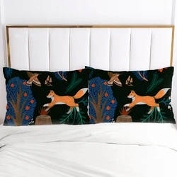 3D HD 1pc Pillow cover 50x75 50x70 50x80 Pillow case Bedding Pillowcase Pillowcover decorative for home nordic Black fox