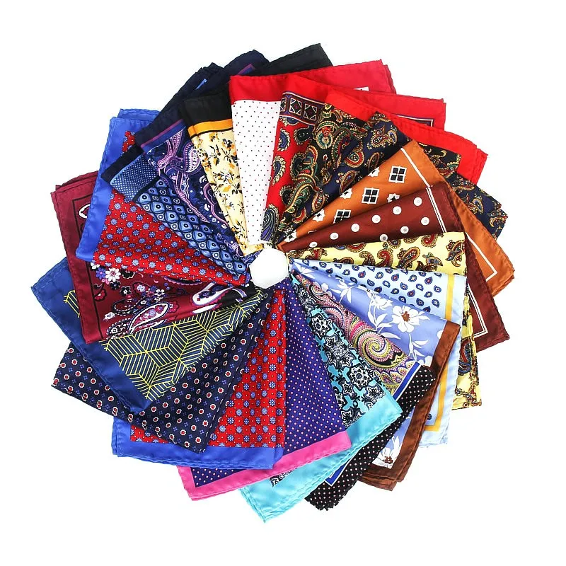 New Fashion Men Handkerchief Pocket Square Popular 32 X 32CM Large Man Paisley Dot Chest Hankies For Wedding men\'s Suits Hanky