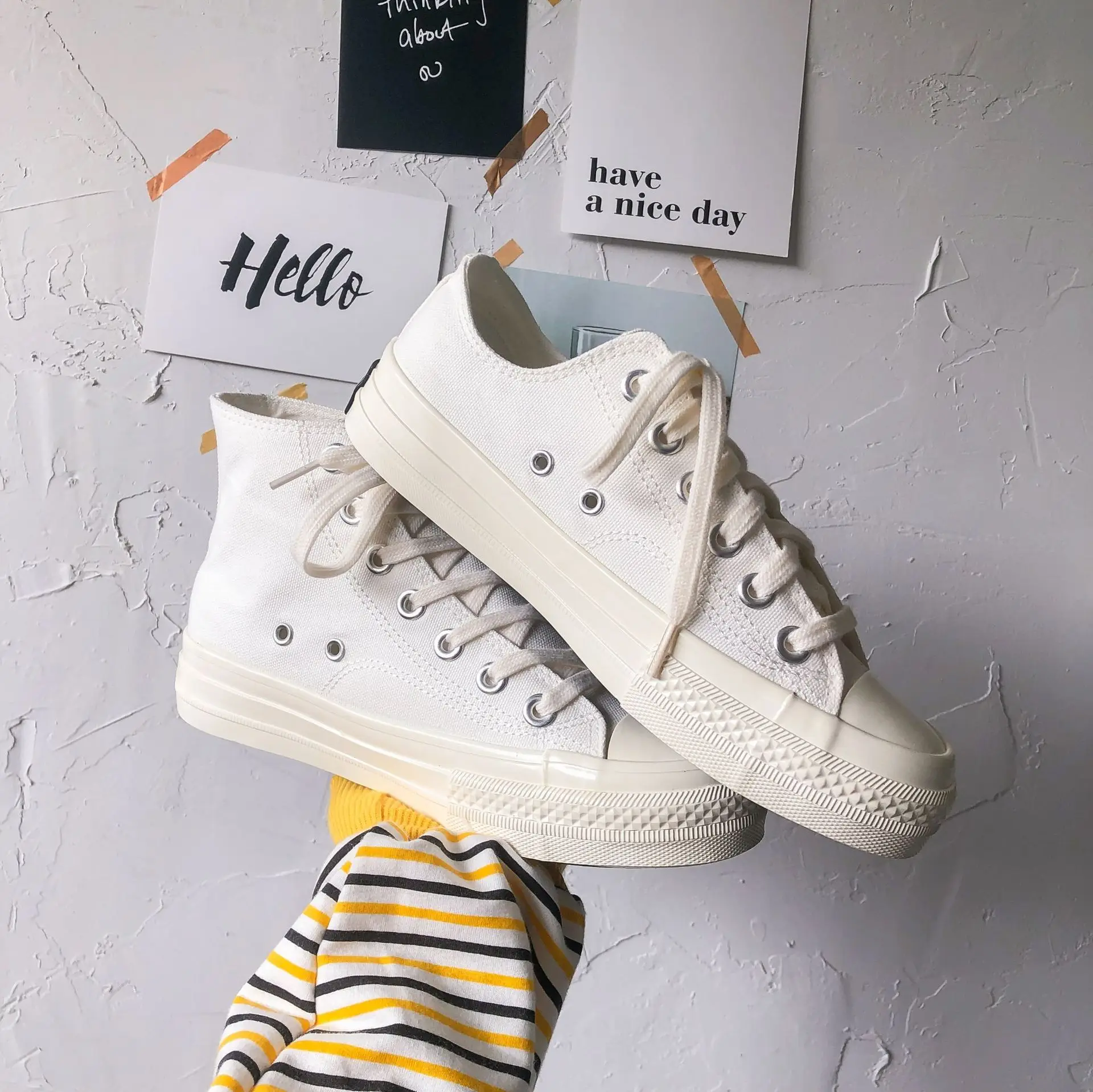 All White Canvas Shoes Female Summer New Student Korean Version Of Ulzzang Harajuku Breathable Comfortable Shoes Tide