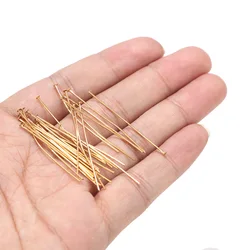 50pcs/lot  Stainless Steel Gold Flat Head Pins for Beading DIY Making  Findings