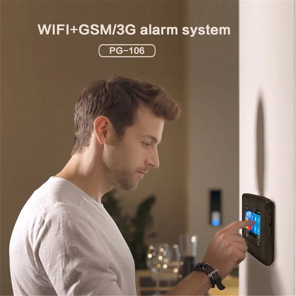 YAOSHENG-Sistema de Alarme Smart Home Security, APP Controle Remoto para IOS e Sistema Android, GSM, WIFI, GPRS, Sem Fio, 433MHz, PG-106, 4G