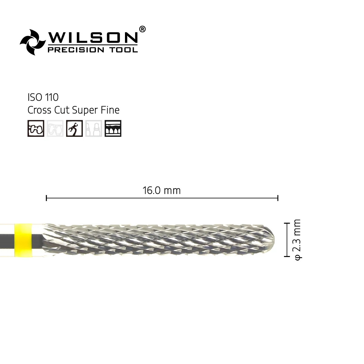 WilsonDentalBurs 5000102 Tungsten Carbide Dental Bur for Trimming Metal