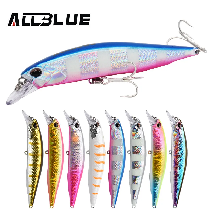 ALLBLUE SPRINT 100SW Heavy Sinking Minnow Fixed Weight Jerkbait Fishing Lure 100mm 22G Off Shore Saltwater Sea Bass Bait Tackle