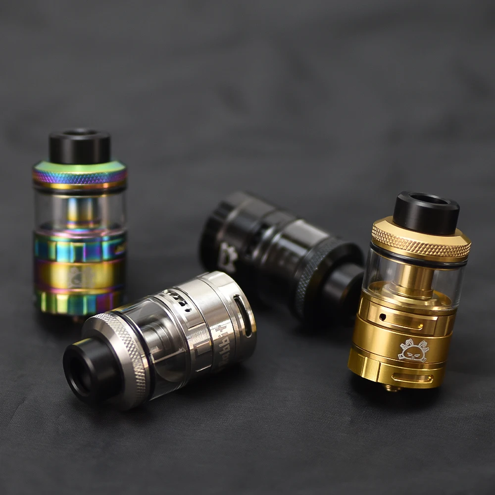Лидер продаж, бак Fat Rabbit RTA, 5,5 мл, одна двойная катушка, диаметр 28,4 мм, бесступенчатая конструкция, 810 капельный наконечник, электронная сигарета