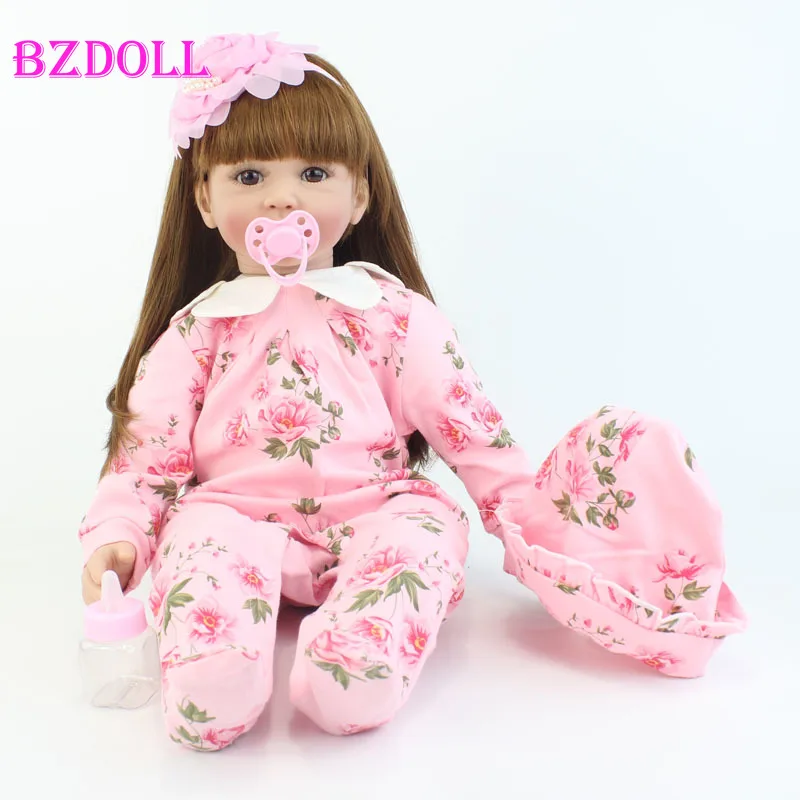 60cm Special Offer Silicone Vinyl Reborn Baby Doll Toy Princess Toddler Lifelike Alive Bebe Bonecas Kid Birthday Gift