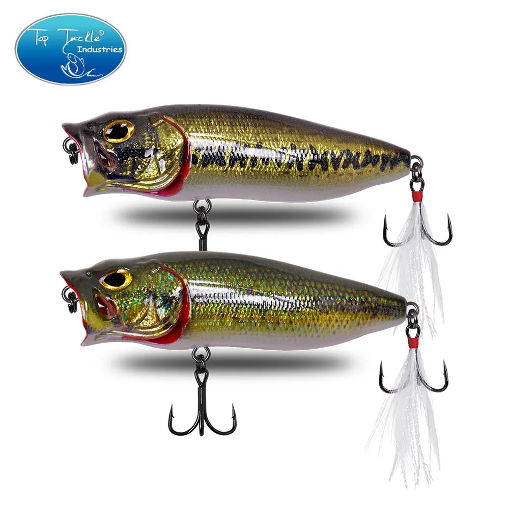 

Floating Popper Fishing Bass Bait ABS Plasticartificial Cf Lure 80mm 16.5g Topwater With Lifelike Gills