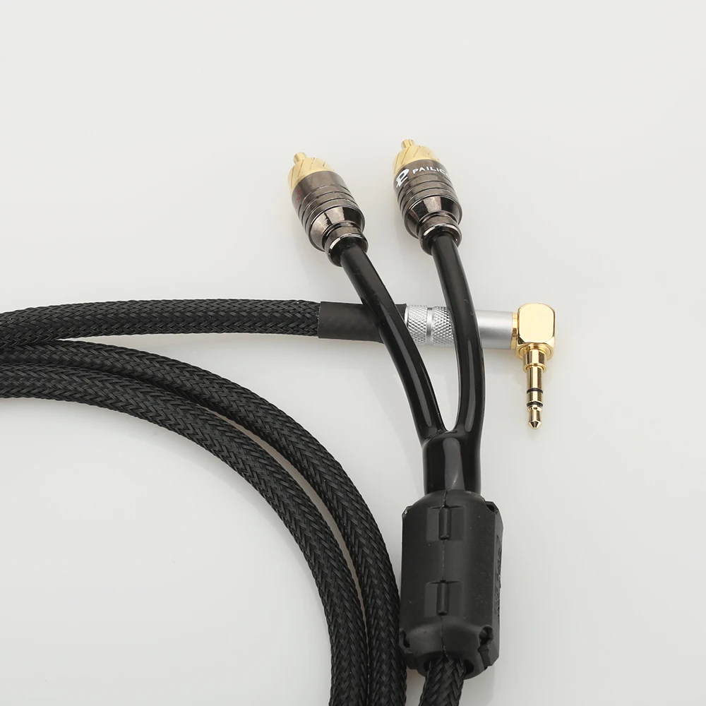 Kabel audio HiFi kabel RCA przewód sygnałowy Audio wtyczka 3.5mm wtyczka aux konwersja dwie wtyczka RCA