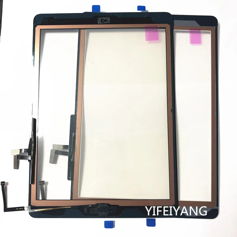 Touch Screen Digitizer with Home Button, Front Glass Display, Panel, Original Quality for iPad Air 1, 5, A1474, A1475, 5Pcs