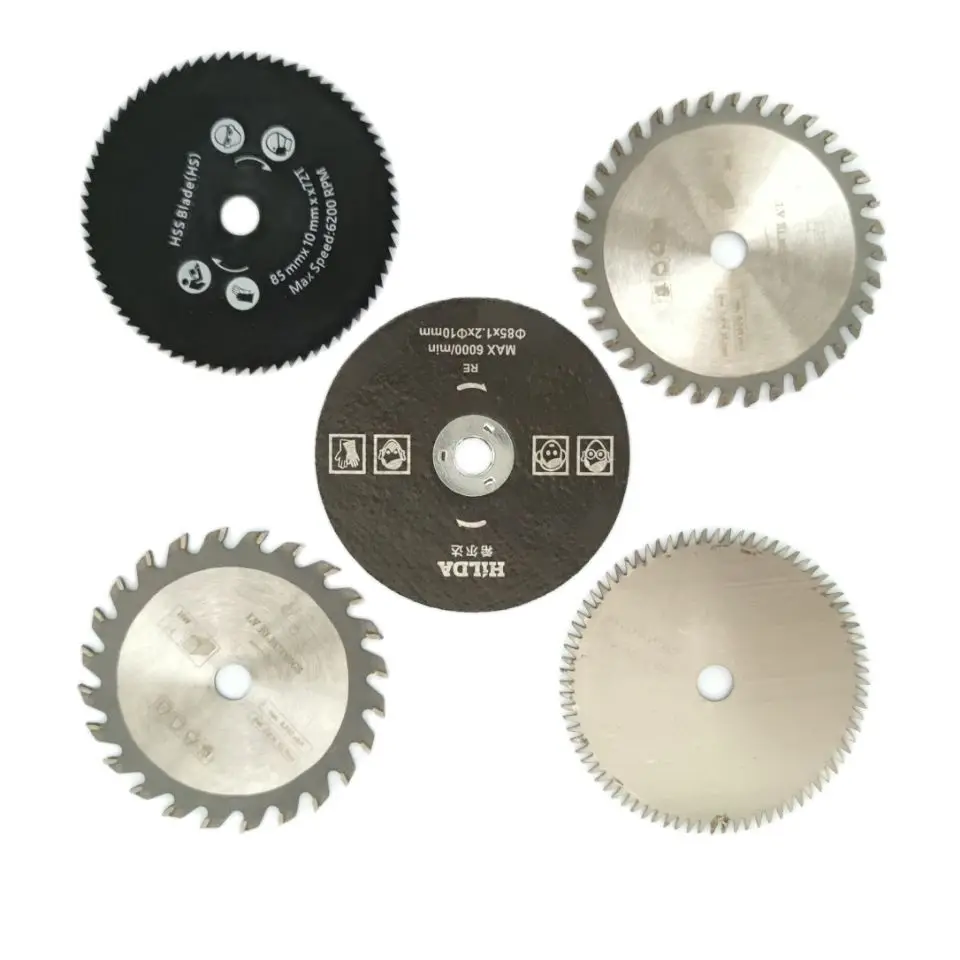 5pcs 85mm lame per sega per legno per utensili elettrici multifunzione lama per sega circolare foro 10mm disco da taglio per legno