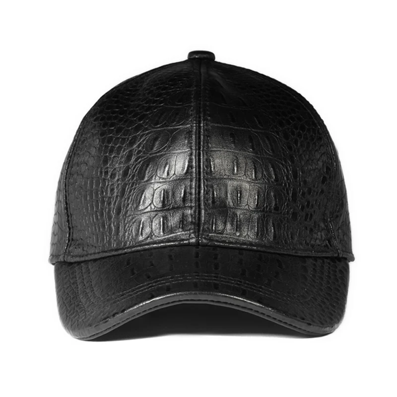 Neue Frühjahr Echtem Leder Mann Hut Männliche Ente Zunge Schafe Haut Outdoor Freizeit Baseball Caps Mode Krokodil Muster Chaepu – Detail 4