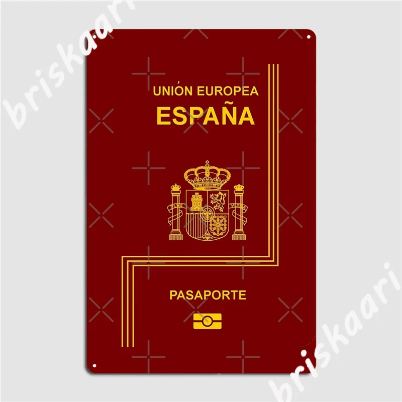 Spain Passport Metal Signs Cinema Living Room Garage Club personalized Plaques Tin sign Posters