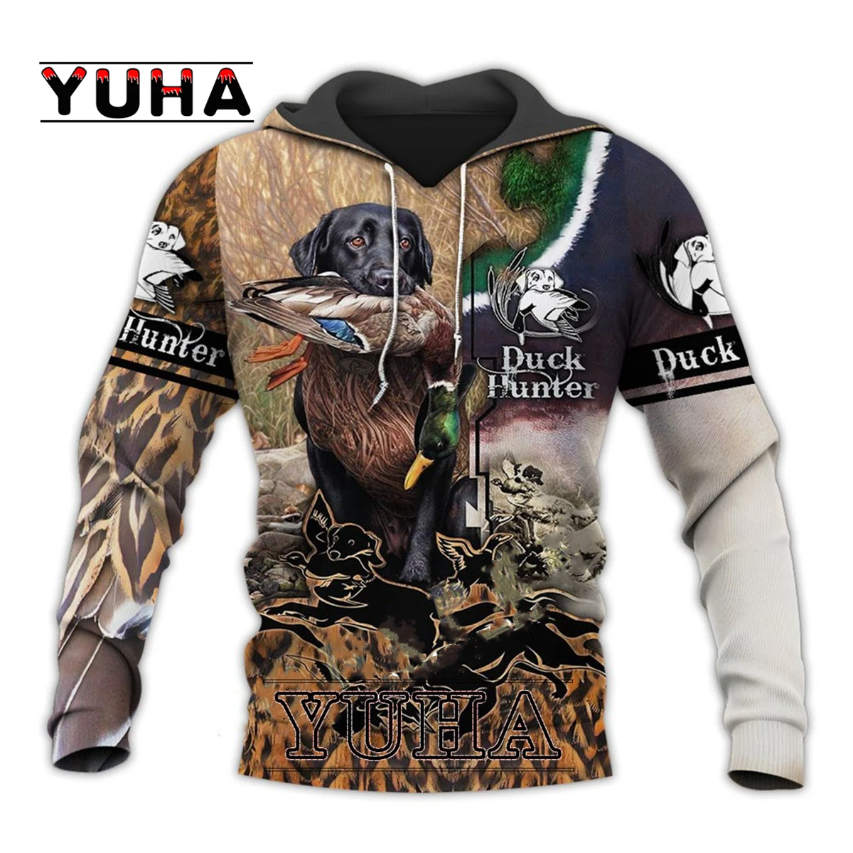 Autumn Fashion Hoodies Duck Hunting Camo 3D Printed Mens Sweatshirt Unisex   Pullover Casual Harajuku Streetwear