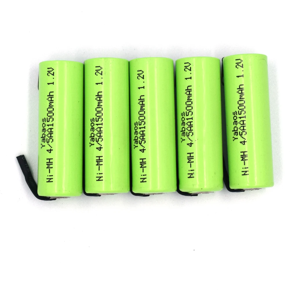 1.2V Rechargeable 4/5AA NiMH Battery 1500mAh Ni-MH 14430 Cell With Soldering Pin For  E-Toothbrush Drill Screwdriver Power Tools