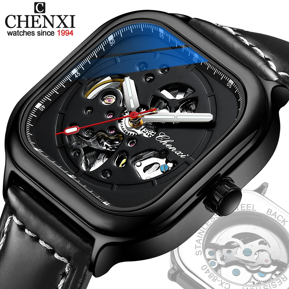 

CHENXI Business Watch Men Automatic Mechanical Tourbillon Clock Top Brand Waterproof Mens Quartz Wrist Watches Relogio Masculino