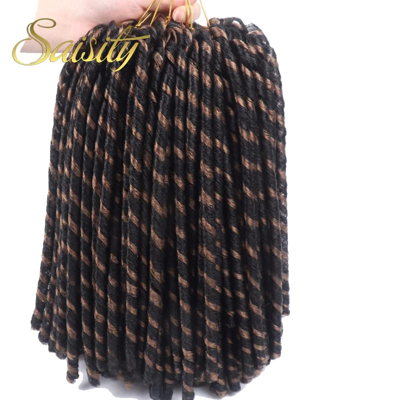 Saisity 14‘’faux locs háčkování vlasy měkké a lehký dredy háčkování copánky syntetická háčkování vlasy prodlužování 15 strands/pack