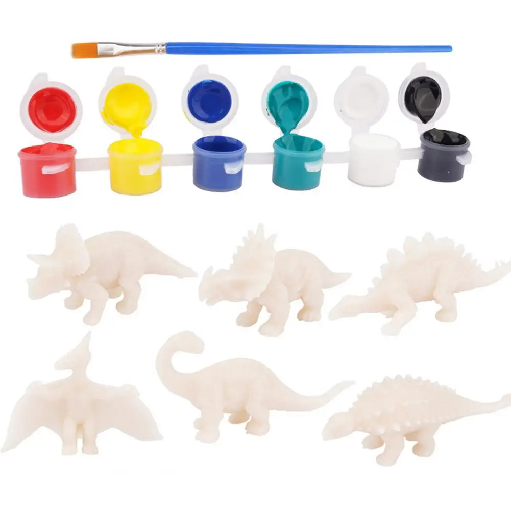 Dinosaur Toys Painting Set Dinosaur Crafts For Kids Paint Art Sets For Kids With 6 Dinosaur Paint Your Own Kit For 3-7 Years