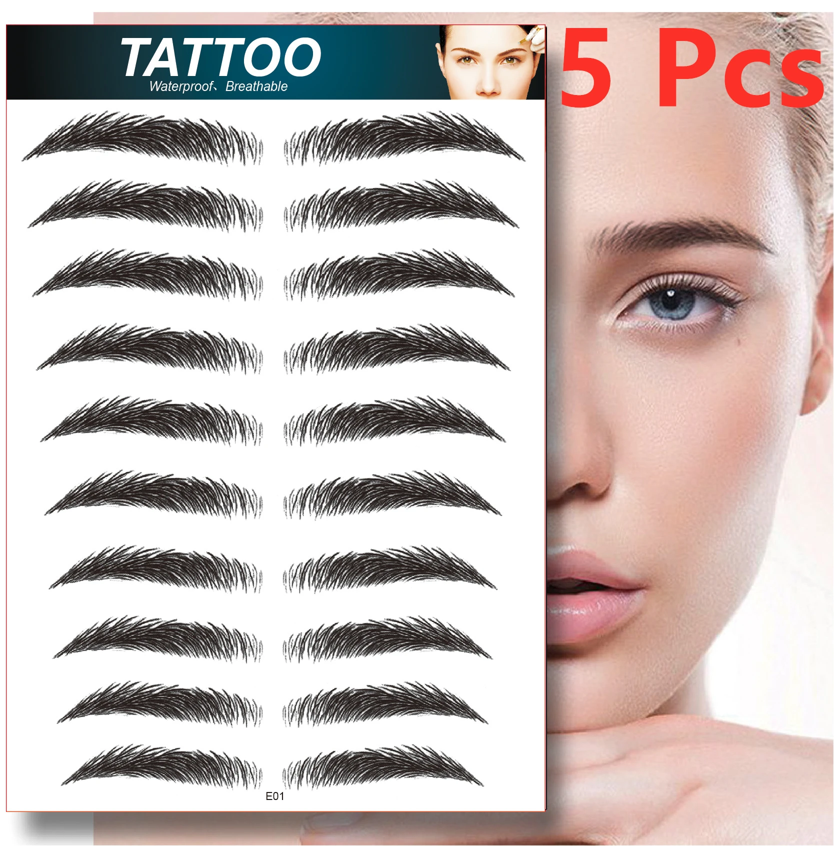 Nuovo stile 6D sopracciglia simili ai capelli adesivi tatuaggio sopracciglio impermeabile trasferimenti sopracciglia adesivi sopracciglio Grooming Shaping Sticker