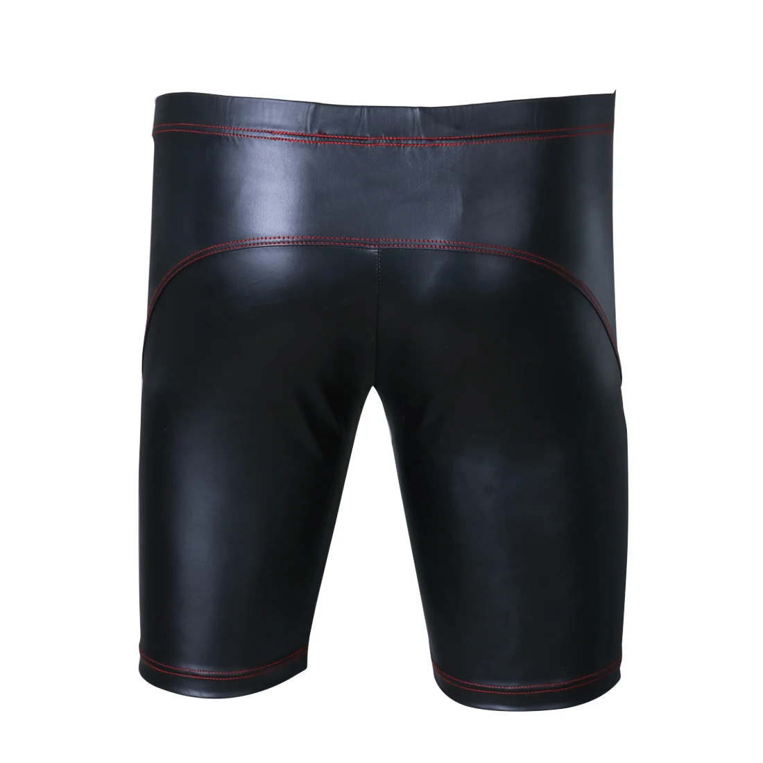 IEFiEL Modo di Alta Qualità Sexy Maschio Mens Del Cuoio Del Faux Metà di shorts Allenamento Calzamaglie Slim Cut shorts per Allenamento Moto Mens abbigliamento